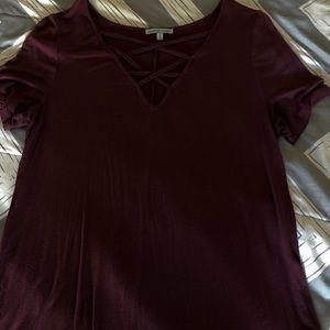 Maroon colored shirt